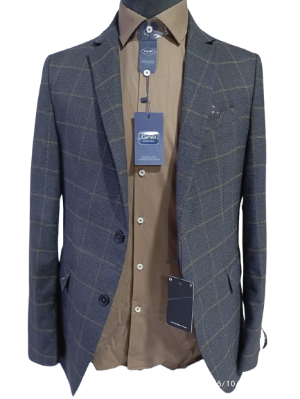 Veste à carreaux coupe slim