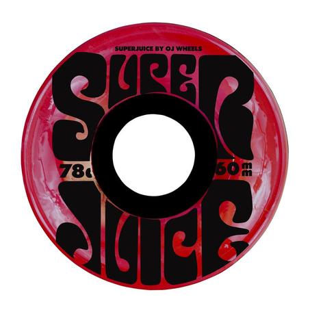 60mm Super Juice Trans Red 78a OJ Skateboard Wheels