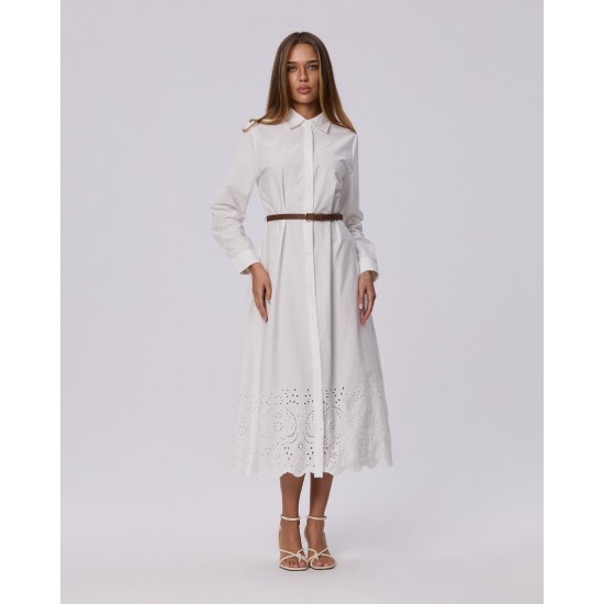 Robe Chemise Longue Élégante avec Ceinture