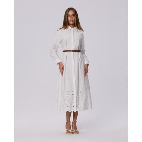 Robe Chemise Longue Élégante avec Ceinture