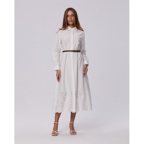 Robe Chemise Longue Élégante avec Ceinture
