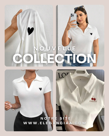 Polo crop top blanc en coton