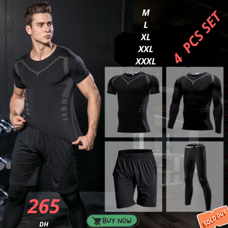Ensemble d'entraînement pour homme 4 pièces
