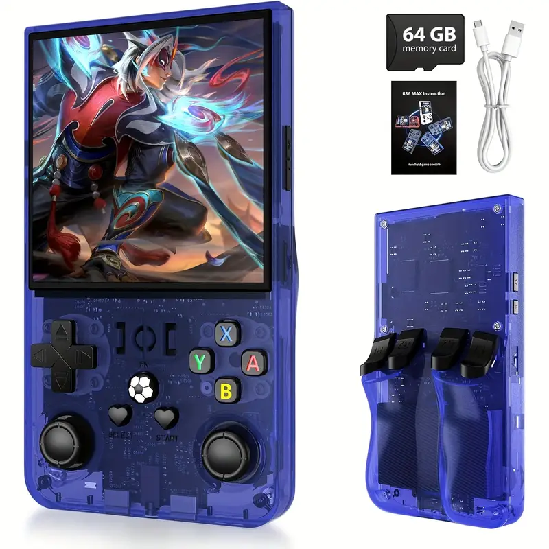 اقوى جهاز العاب R36MAX PRO مفتوح المصدر بشاشة 4 إنش — تجربة ألعاب خرافية في جيبك!