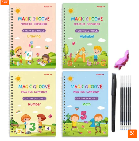 Sale Set of 4 Reusable Handwriting Kids Magic Book 🔥 TSh 95,000 🔥