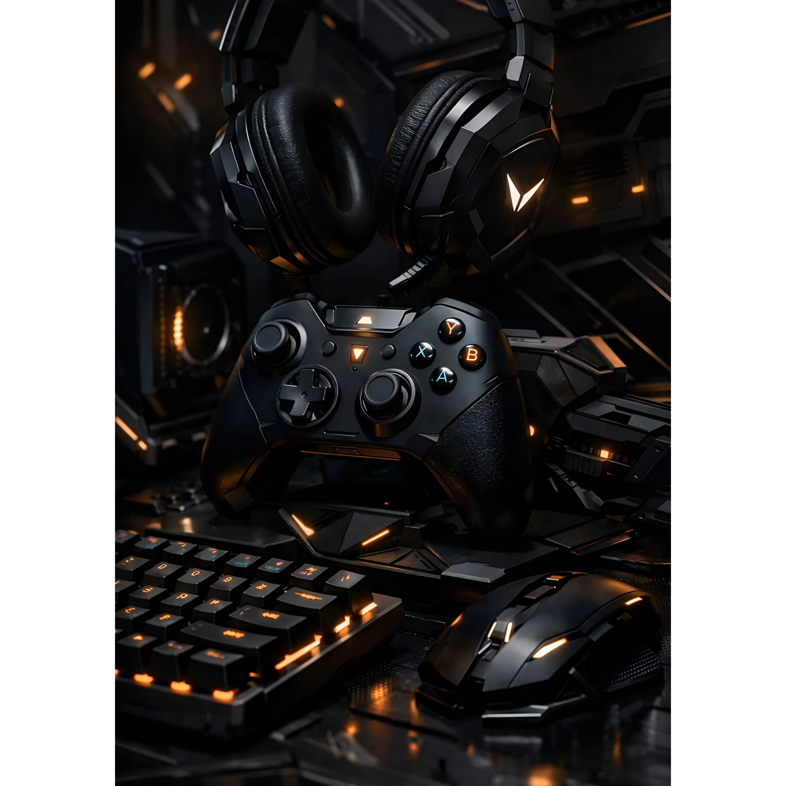 Black Gaming Setup