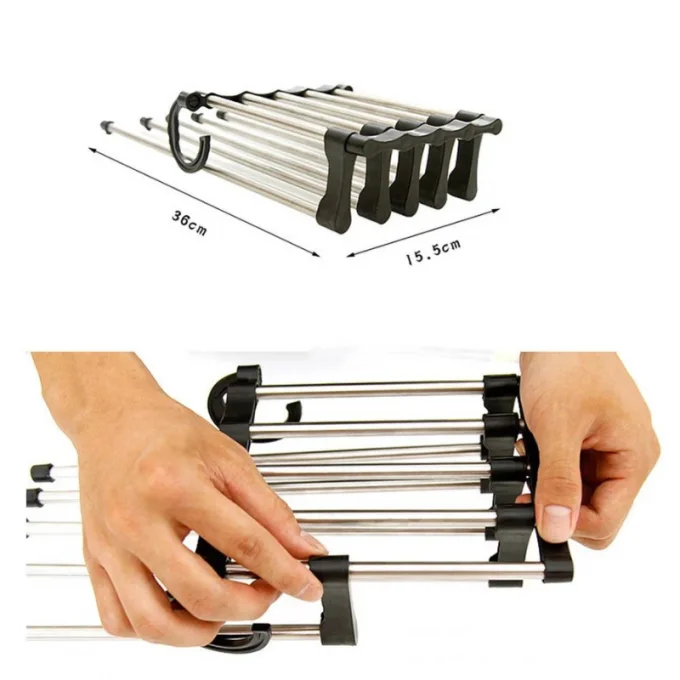 Cintre multifonctionnel pliable pour vêtements, support de rangement pour pantalons, organisateur