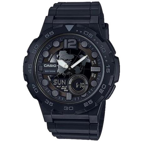 Casio Autonomie de la pile 10 ans - Double montre Digital/Analogique -AEQ-100-1BVDF