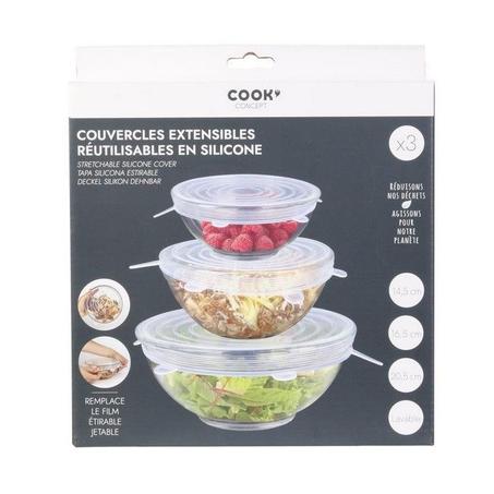 COOK CONCEPT Couvercle flexible silicone / 3 pièces