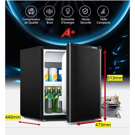 Partagez ce produit    Mini Réfrigérateur 47 litres Mini Bar Haute Qualité Noir avec verouillage