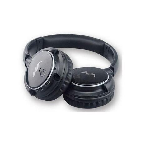 Nia Casque Wireless Bluetooth Android - Apple Avec Lecteur Micro SD - FM Radio - Aux-entrée - Style hommes et femmes Noir Haute qualité
