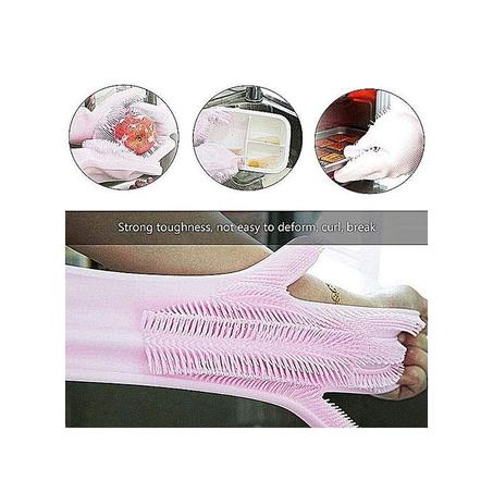 pièces) - Des gants de lavage avec une brosse de nettoyage résistant à la chaleur sont utilisés dans la cuisine pour laver les ustensiles