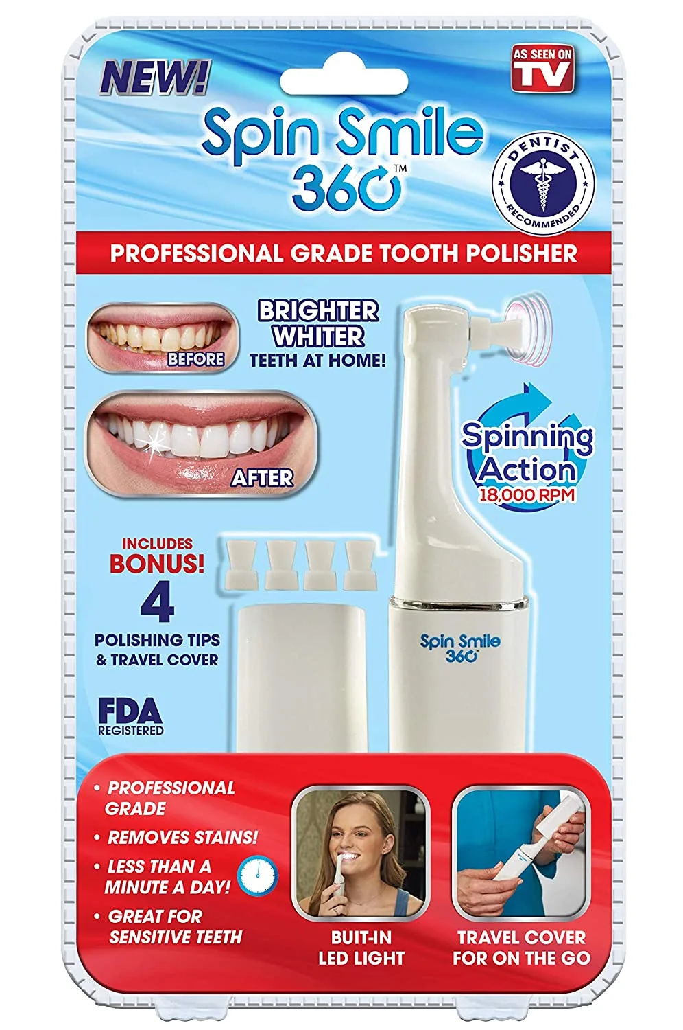 Spin Smile 360 Polissoir Dents De Qualit Professionnelle Original 