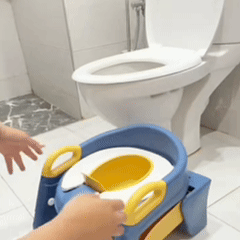 مقعد تدريب الأطفال للحمام 2 في 1 – أمان وسهولة في الاستخدام