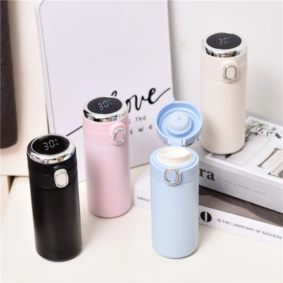 Thermos avec température LED