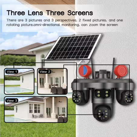 Caméra de surveillance solaire V380 PRO 4G