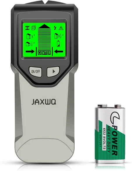 Escáner de pared con buscador de pernos 5 en 1 con chip inteligente y pantalla LCD HD, detector de vigas para el centro y borde de madera, alambre de CA, tubería de vigas de metal (placa plat