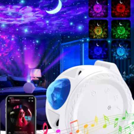 جهاز عرض النجوم متعدد الأنماط : مزود بمكبر الصوت + يرقص مع الموسيقى