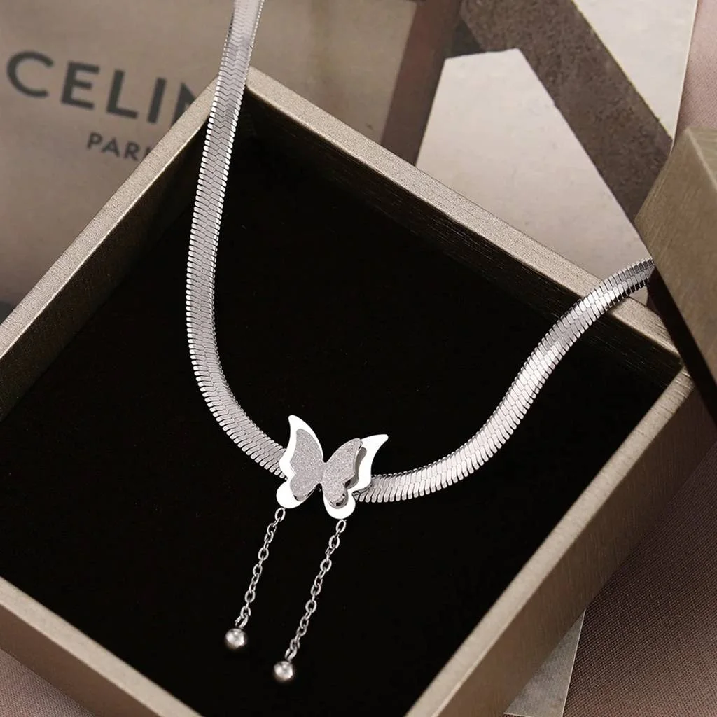 BUTTERFLY COLLIER SILVER