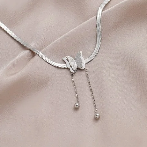 BUTTERFLY COLLIER SILVER
