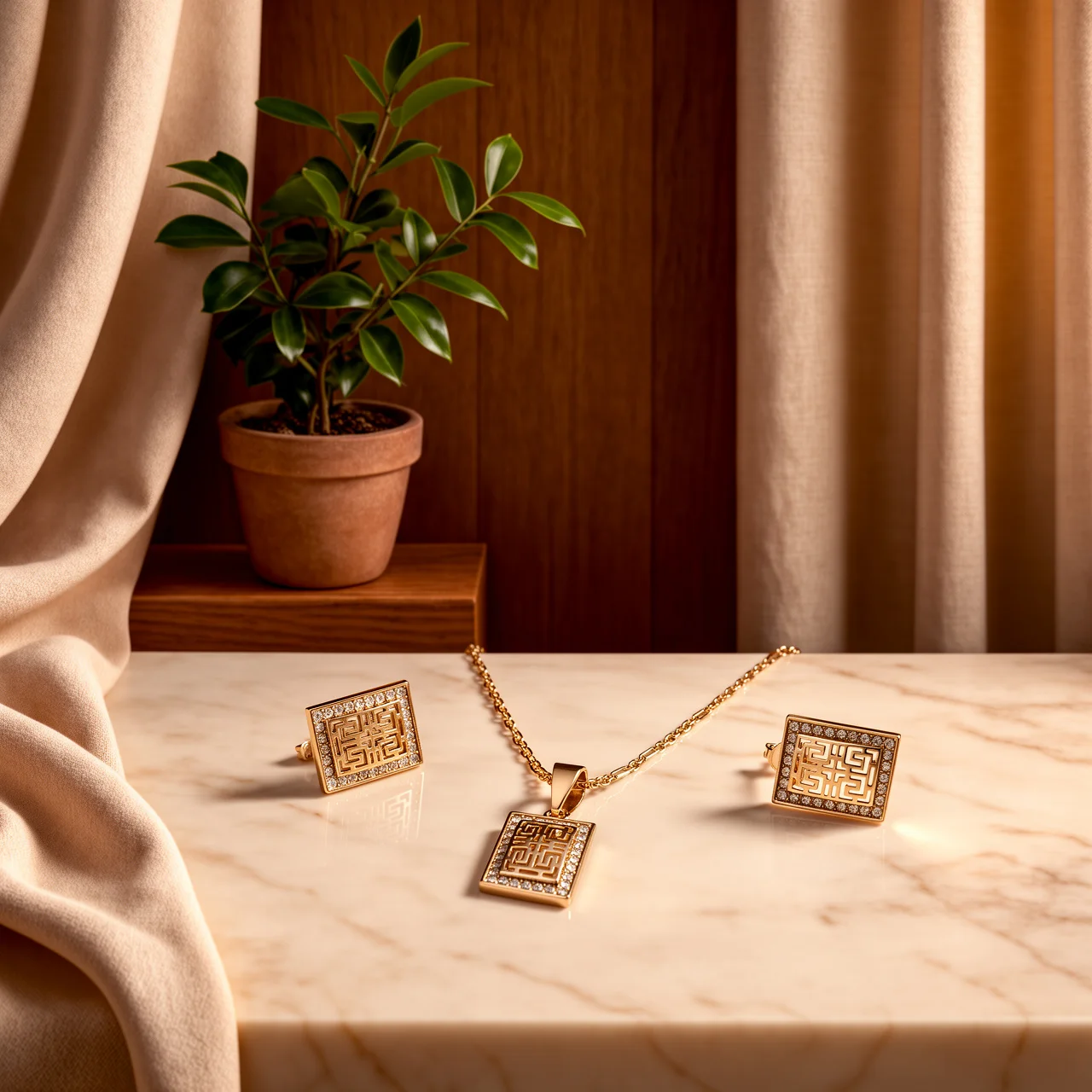 Pack Horizon — Parure Collier & Boucles d'Oreilles [Ligne Pure]