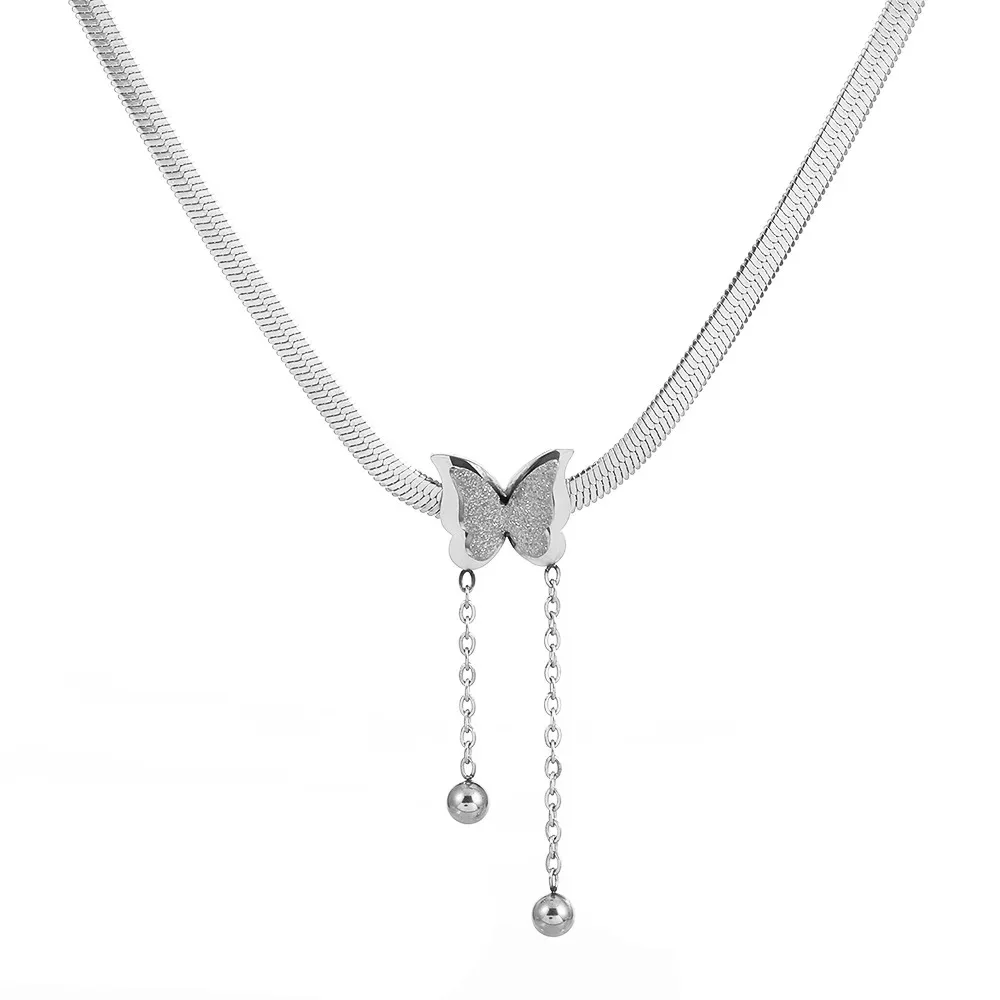 BUTTERFLY COLLIER SILVER
