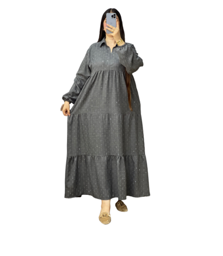 فستان ماكسي بلون واحد – خيط مريح بعدة ألوان