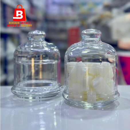 Sucrier en verre 2pcs
