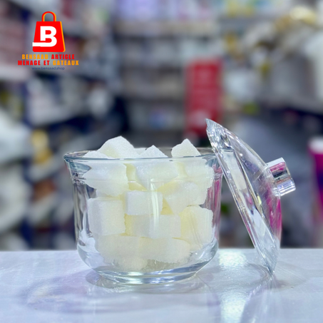 Sucrier en verre sugary