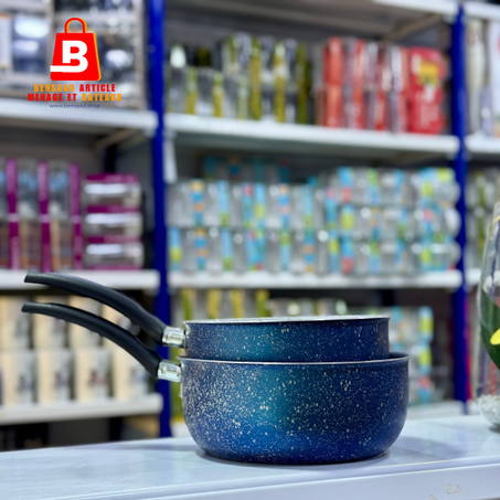 Casserole granite aluminium 2pcs