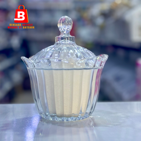 Sucrier en verre valera