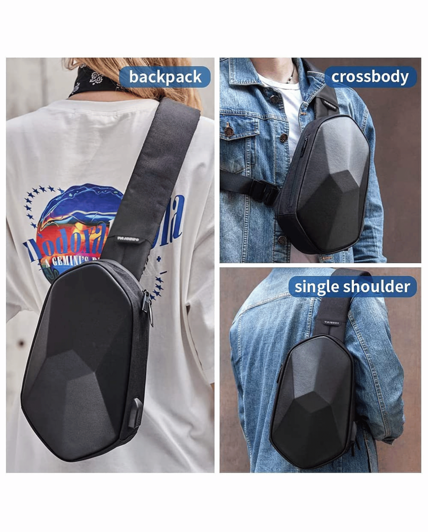 BEABORN – Sac Léger, Antivol et Connecté avec Port USB