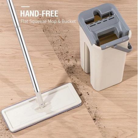 ممسحة أرضيات مع سطل وعشر غيارات