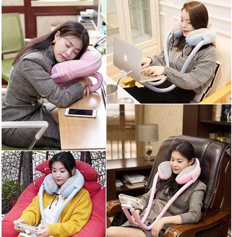 وسادة الرقبة + حامل هاتف