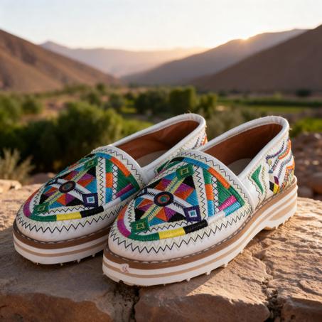 بلغة تقليدية مطرزة بتصميم أمازيغي أصلي