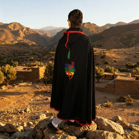 سلهام التقليدي الأمازيغي أسود