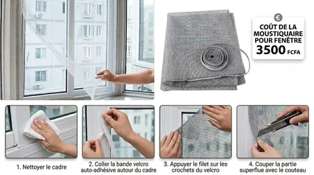 Moustiquaire Auto-Adhésive pour Fenêtre Magnétique, Rouleau de Maille en Fibre de Verre, Kit DIY Réglable et Portable Anti-Moustiques