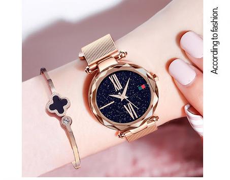 ! ساعة يد نسائية بقفل مغناطيسي ... الخيار الأفضل لأناقتك