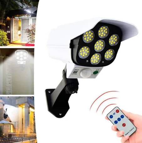 مصباح الطاقة الشمسية  بشكل كاميرا وهمية