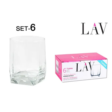 conjunto de 6 vasos agua 320ccm tuana