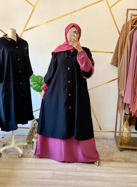 عباية الكاب بصديف ✨ 3 قطع أناقة فيلا جميلة وحدة