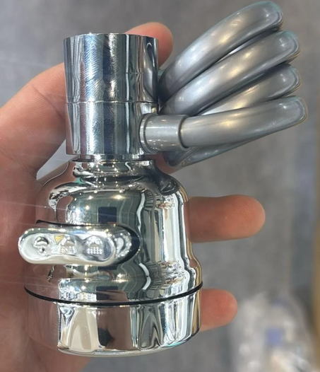 روبيني متعدد الوظائف مع 3 أوضاع رش مختلفة وقابلية للدوران بزاوية 360 درجة: مثاليًا للمطابخ، سهل التركيب ويضمن تنظيفًا فعالاً وتوفيرًا للمياه!