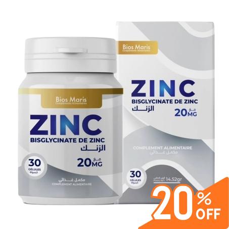 Zinc  Bisglycinate 20 mg Bios Maris 20%