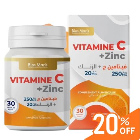 Vitamine C 250 mg + Zinc 20 mg Bios Maris 20%