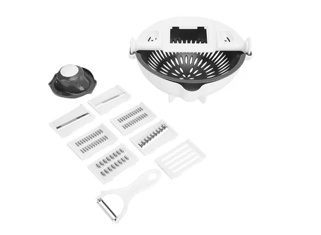 قطاعة خضراوات متعددة الوظائف 9 في 1 مع سلة تصفية