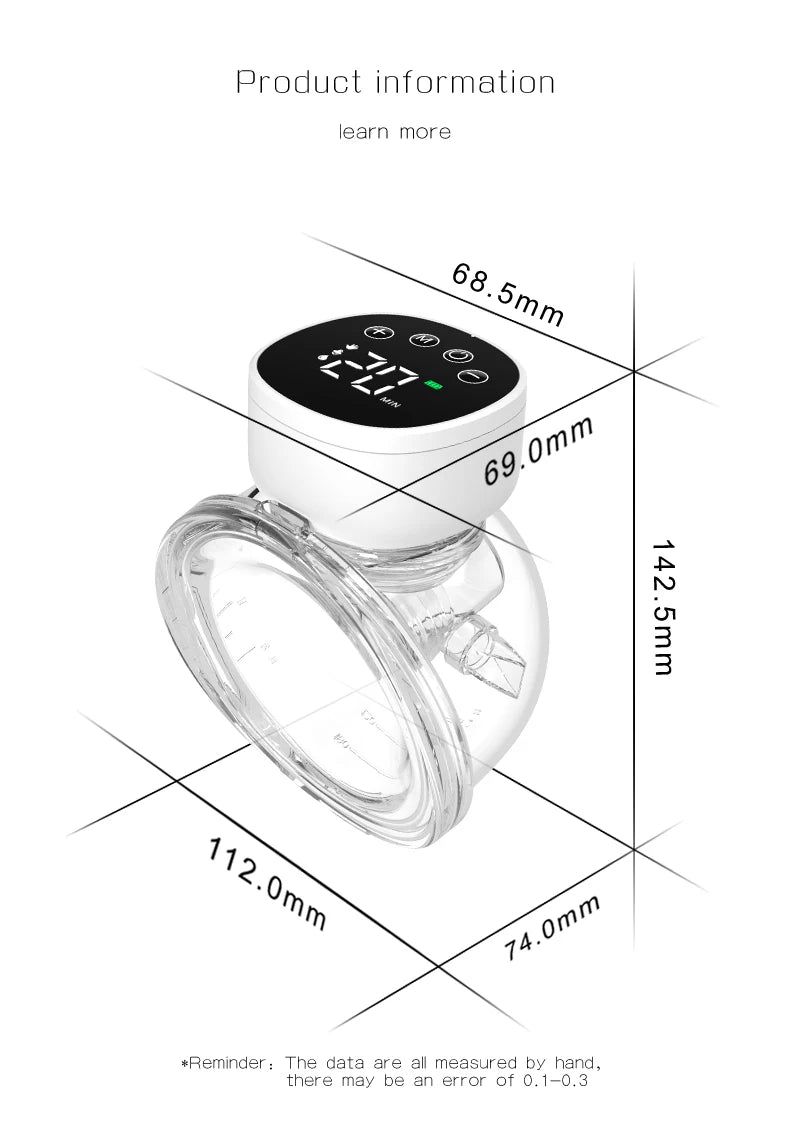 Tire-Lait Électrique Portable Rechargeable Mains Libres