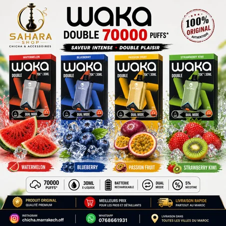 WAKA 70000PUFF 50 MG/5% nicotin