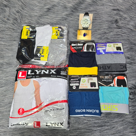 ملابس داخلية+ساعة و خاتم هدية