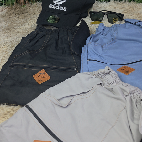 3 سراول نصف الساق+كاسكيطة+نظارات