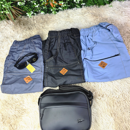 3 سراول نصف الساق+صاكوشة+نظارات